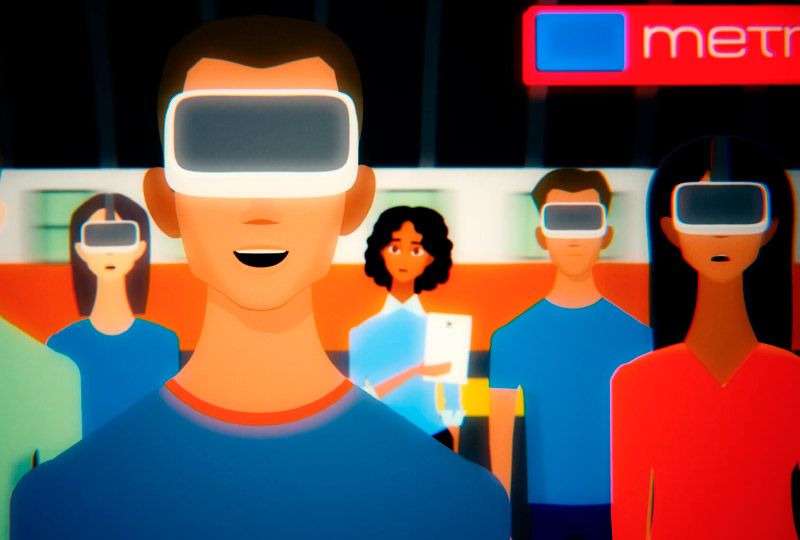 video infografía para CEEK VR explicación de su plataforma de contenido